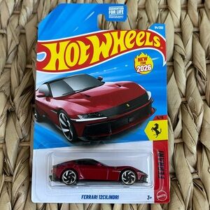 Ferrari 12Cilindri Red Hot Wheels Italian 12 Cilindri Race Car Hotwheels 2026 🆕